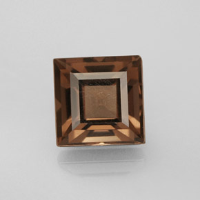 Quartzo fumê marrom natural 1,23ct, quadrado, VS