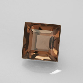 Quartzo fumê marrom natural 1,23ct, quadrado, VS