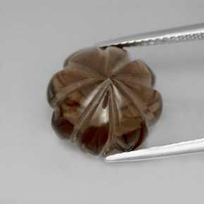 Quartzo fumê marrom natural 8,33ct, transparente, transparente/translúcido