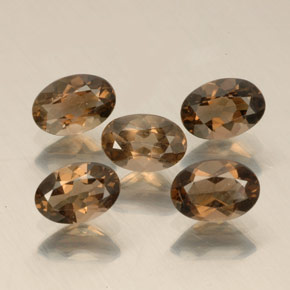 Pedras preciosas de quartzo fumê marrom natural de  ct, corte oval, VS