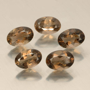 Pedras preciosas de quartzo fumê marrom natural de  ct, corte oval, VS