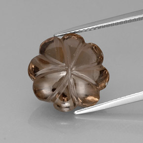 Quartzo fumê marrom natural 9,71ct, transparente, transparente/translúcido