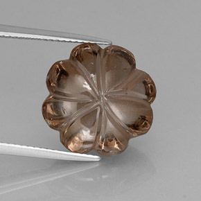 Quartzo fumê marrom natural 9,71ct, transparente, transparente/translúcido
