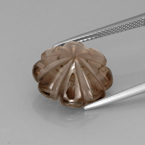 Quartzo fumê marrom natural 9,71ct, transparente, transparente/translúcido