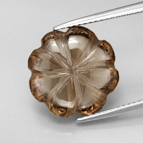 Quartzo fumê marrom natural 9,08ct, transparente, transparente/translúcido