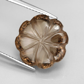 Quartzo fumê marrom natural 9,08ct, transparente, transparente/translúcido