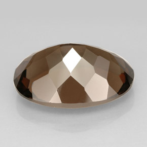 Quartzo fumê marrom natural 10,93ct, corte oval, VVS