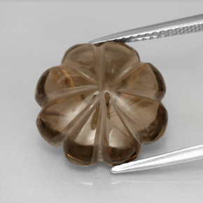 Quartzo fumê marrom natural 8,91ct, transparente, transparente/translúcido