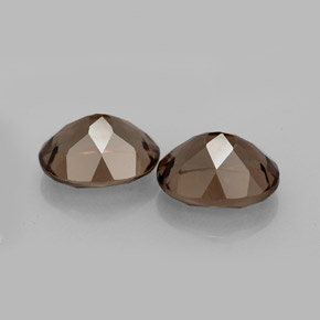 Pedras preciosas de quartzo fumê marrom natural de  ct, corte oval, VVS-VS