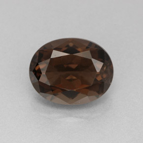 Quartzo fumê marrom natural 2,75ct, corte oval, VVS-VS
