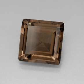 Quartzo fumê marrom natural 4,05ct, quadrado, VS