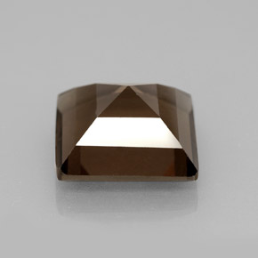 Quartzo fumê marrom natural 4,05ct, quadrado, VS