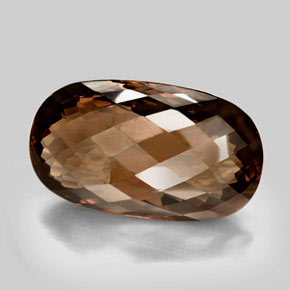 Quartzo fumê marrom natural 605,33ct, corte oval, VVS