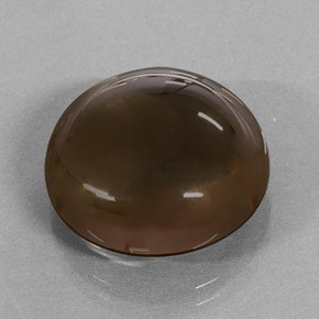 Quartzo fumê marrom natural 17,35ct, corte redondo, translúcido