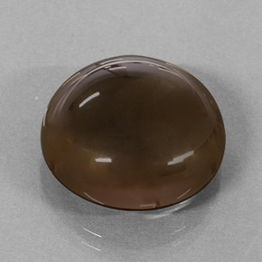 Quartzo fumê marrom natural 17,35ct, corte redondo, translúcido