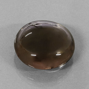 Quartzo fumê marrom natural 15,68ct, corte redondo, translúcido