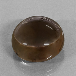 Quartzo fumê marrom natural 20,78ct, corte redondo, translúcido