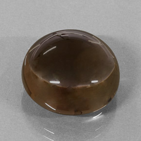 Quartzo fumê marrom natural 20,78ct, corte redondo, translúcido