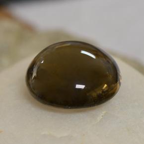 Quartzo fumê marrom natural 16,17ct, corte redondo, translúcido