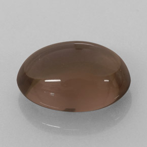 Quartzo fumê marrom natural 3,52ct, corte oval, translúcido