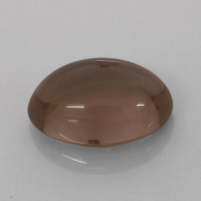 Quartzo fumê marrom natural 3,67ct, corte oval, translúcido
