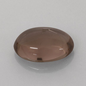 Quartzo fumê marrom natural 3,17ct, corte oval, translúcido