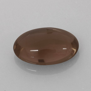 Quartzo fumê marrom natural 3,08ct, corte oval, translúcido