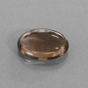 Quartzo fumê marrom natural 3,43ct, corte oval, translúcido