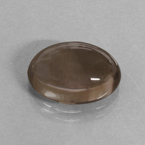 Quartzo fumê marrom natural 3,61ct, corte oval, translúcido