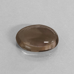 Quartzo fumê marrom natural 3,59ct, corte oval, translúcido