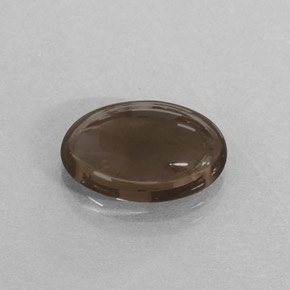 Quartzo fumê marrom natural 2,97ct, corte oval, translúcido