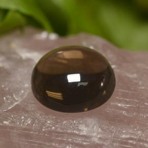 Quartzo fumê marrom natural 6,70ct, corte redondo, transparente