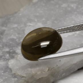 Quartzo fumê marrom natural 6,79ct, corte redondo, transparente