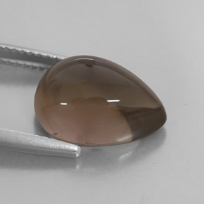 Quartzo fumê marrom natural 6,75ct, transparente, transparente/translúcido