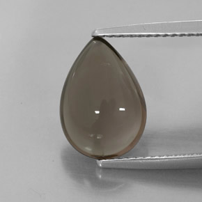 Quartzo fumê marrom natural 3,83ct, transparente, transparente/translúcido