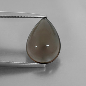Quartzo fumê marrom natural 4,80ct, transparente, transparente/translúcido
