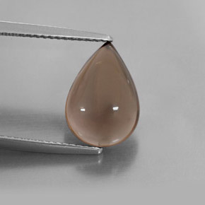 Quartzo fumê marrom natural 4,39ct, transparente, transparente/translúcido