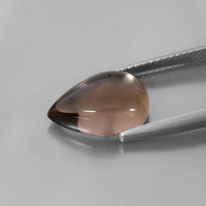 Quartzo fumê marrom natural 4,39ct, transparente, transparente/translúcido