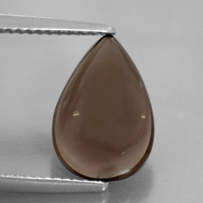 Quartzo fumê marrom natural 3,86ct, transparente, transparente/translúcido