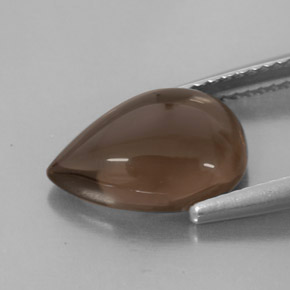 Quartzo fumê marrom natural 3,86ct, transparente, transparente/translúcido