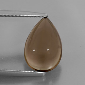 Quartzo fumê marrom natural 4,06ct, transparente, transparente/translúcido
