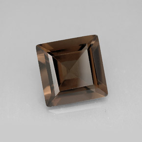 Quartzo fumê marrom natural 3,96ct, quadrado, VVS-VS