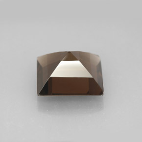 Quartzo fumê marrom natural 3,96ct, quadrado, VVS-VS