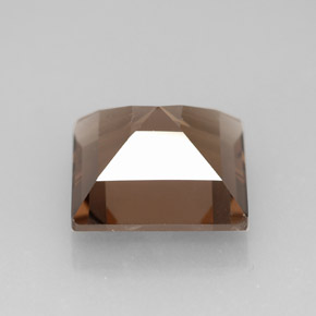 Quartzo fumê marrom natural 4,06ct, quadrado, VVS-VS