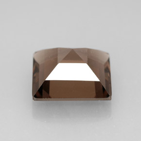 Quartzo fumê marrom natural 3,83ct, quadrado, VVS-VS
