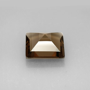 Quartzo fumê marrom natural 3,35ct, quadrado, VVS-VS
