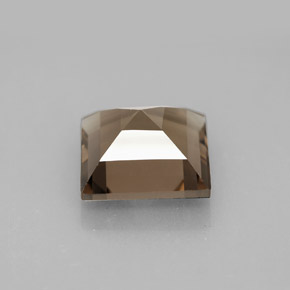 Quartzo fumê marrom natural 4,16ct, quadrado, VVS-VS