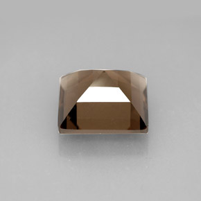 Quartzo fumê marrom natural 4,28ct, quadrado, VVS-VS