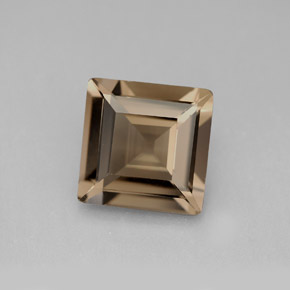 Quartzo fumê marrom natural 3,61ct, quadrado, VVS-VS