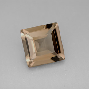Quartzo fumê marrom natural 3,61ct, quadrado, VVS-VS